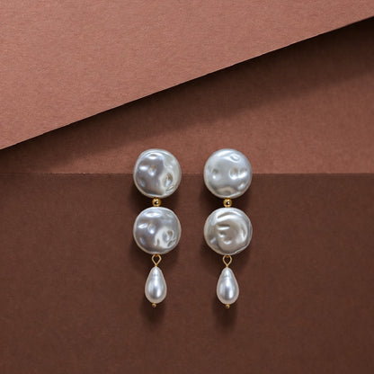 Aretes Largos Perlas