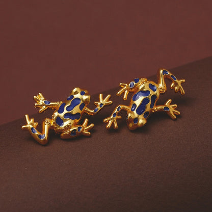 Aretes  Rana Azul