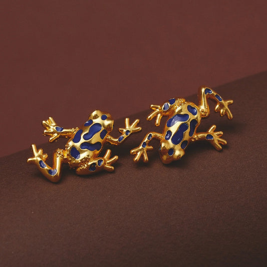 Aretes  Rana Azul
