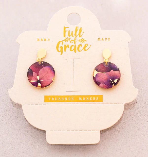 Aretes Topo Colgante Resina