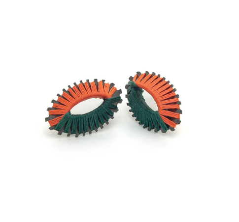 Aretes Óvalo Mini Tejidos