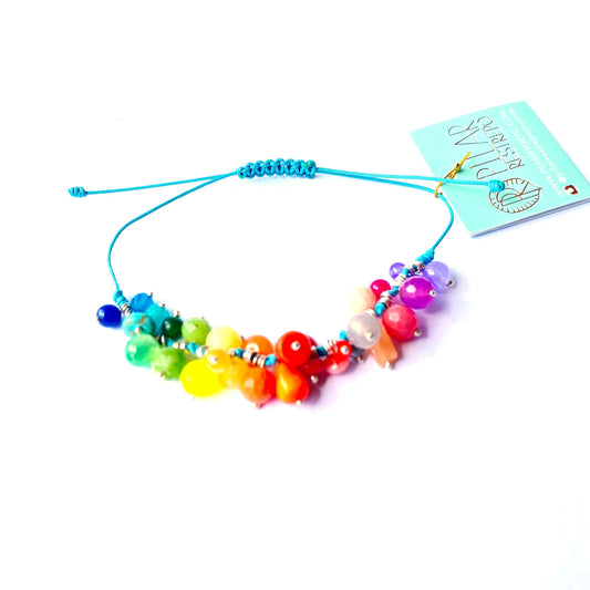 Pulsera hilo 30 mini piedritas semipreciosas multicolor de Pilar Restrepo (4572500787300)