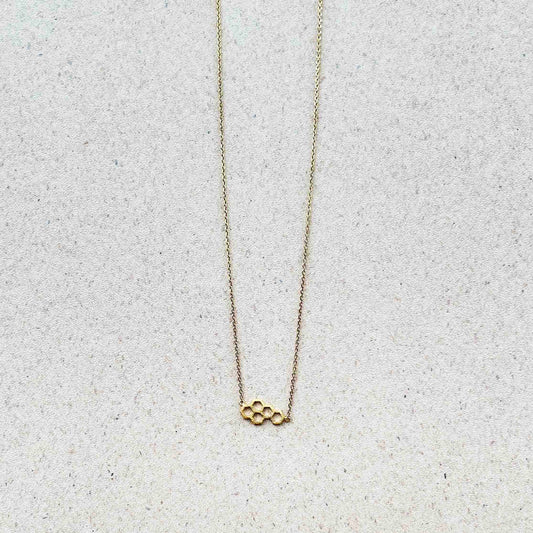 Collar Corto Dije Colmena Dorado