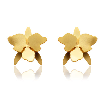 Aretes Catleya Dorado Dicca (4553952952420)