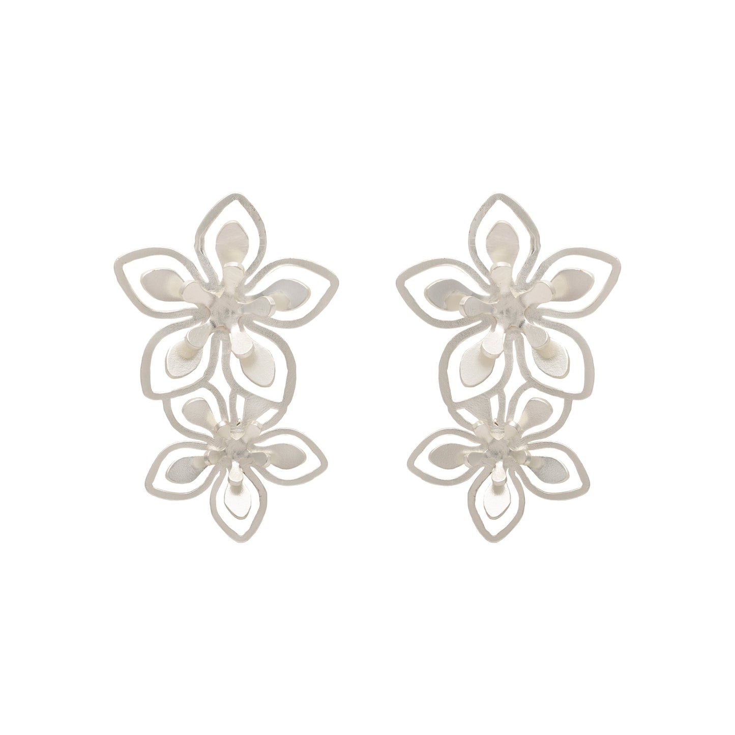 Aretes Doble Flor Guaia