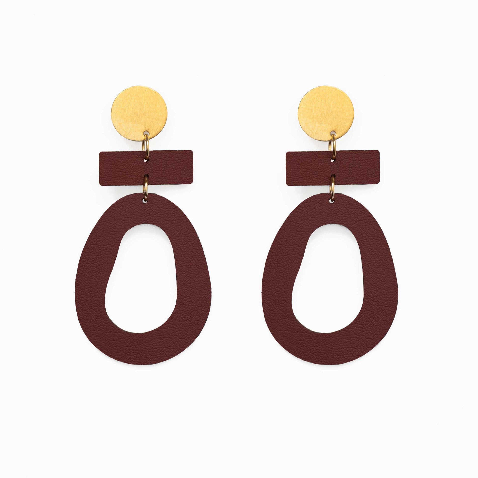 Aretes largos Mar burgundy de Minimalina (4606043717732)